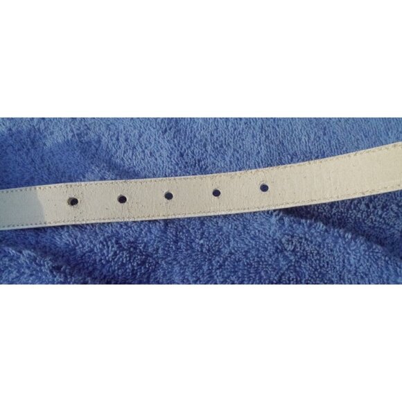 Brighton White Belt Sz Large Leather 1995 Womens USA Spring 7/8\
